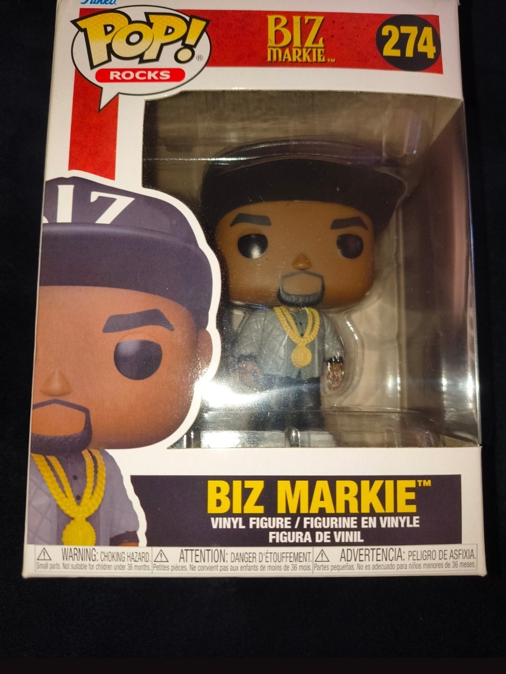 Funko Pop! Rocks Biz Markie Vinyl Figure - Black, Gold, Gray, Blue